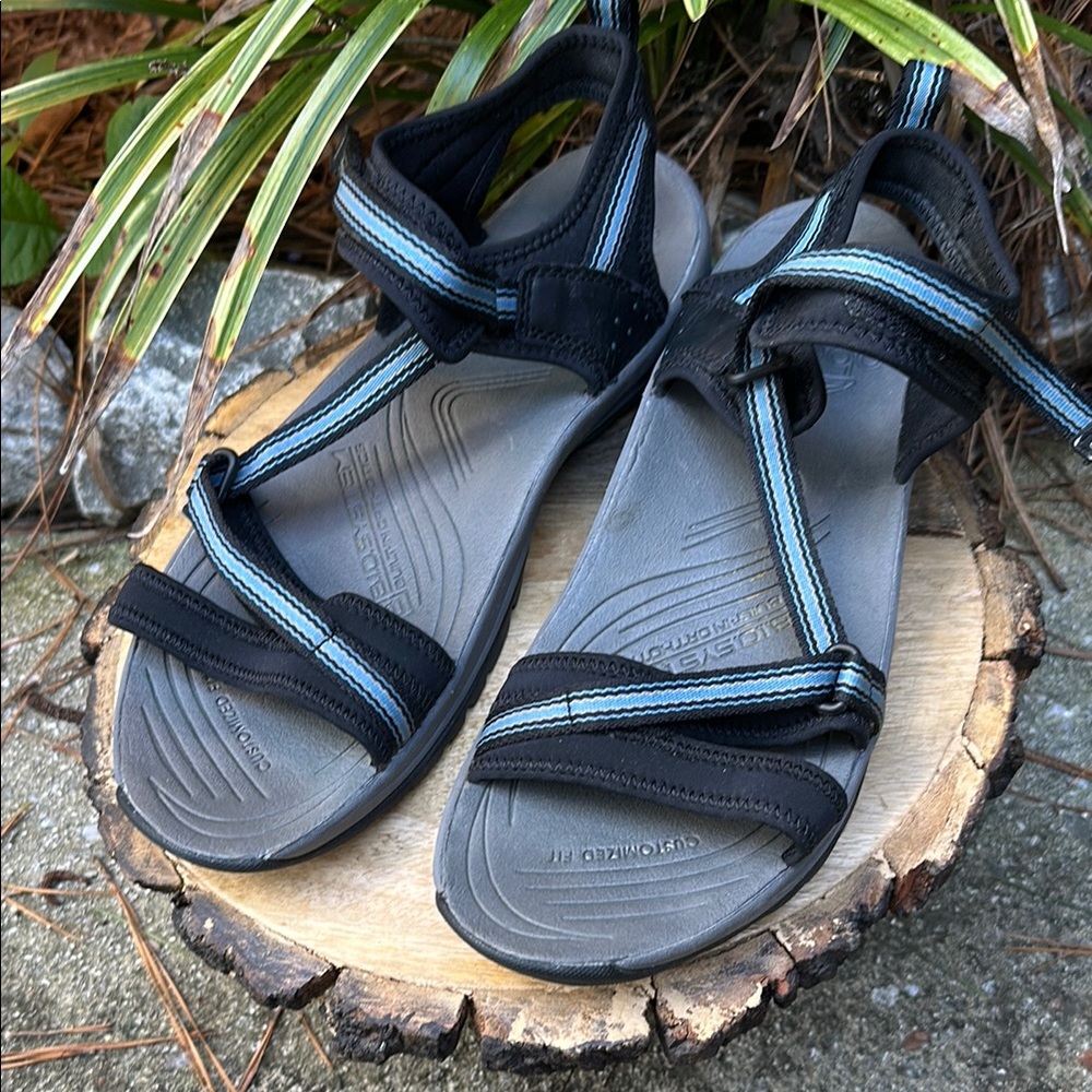 abeo H2O Built in Orthotics Trail Sandals Black and Blue Women's Sandals SIZE 11
